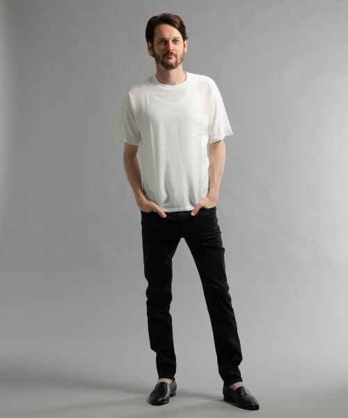 HARE(ハレ)の「ラグランキリカエプルオーバー(HARE)(Tシャツ/カットソー・メンズ・オフホワイト/グレー/ブラック・MEDIUM/SMALL)」の4枚目の写真