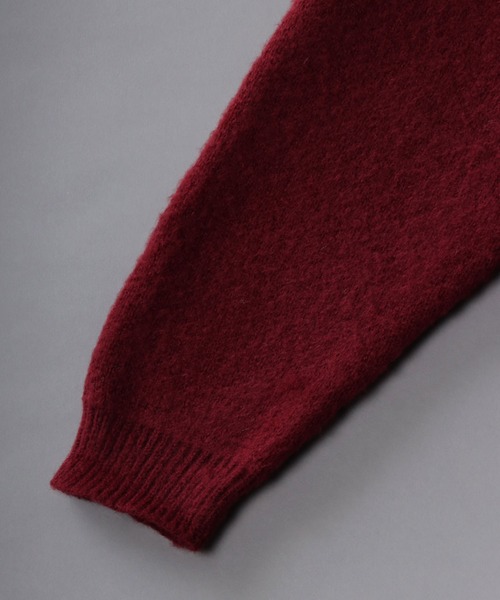 SITRY(シトリー)の「asymmetry design jacquard knitting crew neck sweater/アシンメトリーデザイン ジャガード ニット クルーネック セーター/ニット/総柄(ニット/セーター・メンズ・バーガンディー/ブラック/カーキ・L/M)」の15枚目の写真