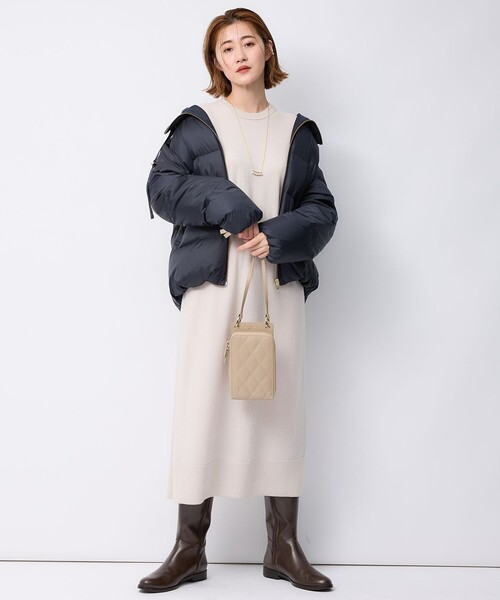 23区（ニジュウサンク）の「【洗える】シレータフタ コンパクト ダウンコート（ダウンジャケット/コート・レディース・ベージュ系/ネイビー系/ブラック系・50/46/48/44）」の14枚目の写真