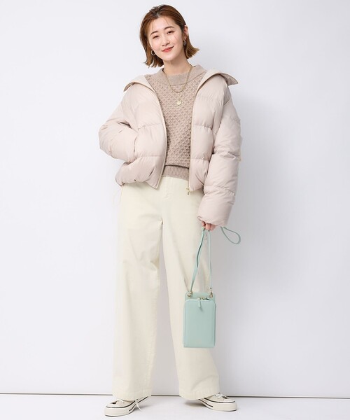 23区（ニジュウサンク）の「【洗える】シレータフタ コンパクト ダウンコート（ダウンジャケット/コート・レディース・ベージュ系/ネイビー系/ブラック系・50/46/48/44）」の15枚目の写真