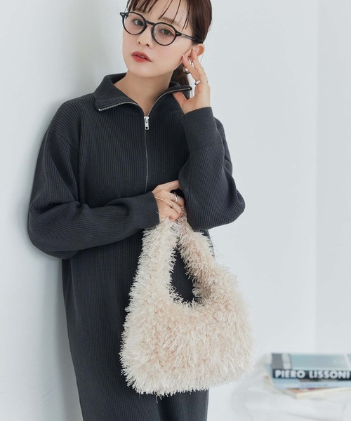 fifth（フィフス）の「ハーフジップニットワンピース