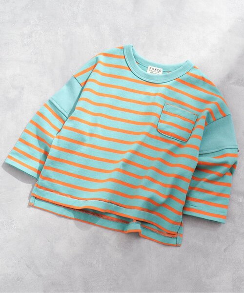 F.O.KIDS(エフオーキッズ)の「長袖ボーダーTシャツ(Tシャツ/カットソー・キッズ・ブラック/ネイビー/ライム/レッド/サックスブルー・80/90/100/110/120/130/140/150)」の4枚目の写真