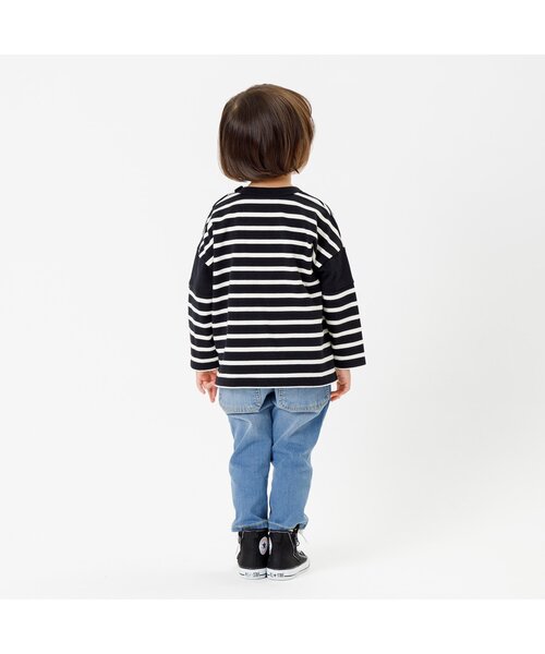 F.O.KIDS(エフオーキッズ)の「長袖ボーダーTシャツ(Tシャツ/カットソー・キッズ・ブラック/ネイビー/ライム/レッド/サックスブルー・80/90/100/110/120/130/140/150)」の22枚目の写真