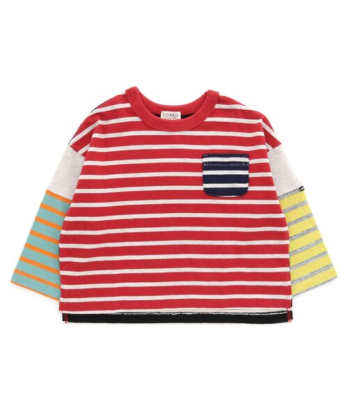F.O.KIDS(エフオーキッズ)の「長袖ボーダーTシャツ(Tシャツ/カットソー・キッズ・ブラック/ネイビー/ライム/レッド/サックスブルー・80/90/100/110/120/130/140/150)」の16枚目の写真