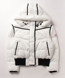 HUNTER - ハンター HUNTER W REFINED DRAWSTRING BOMBER HUNTER Refined Drawstring Bomber in GREY SAGE | endource