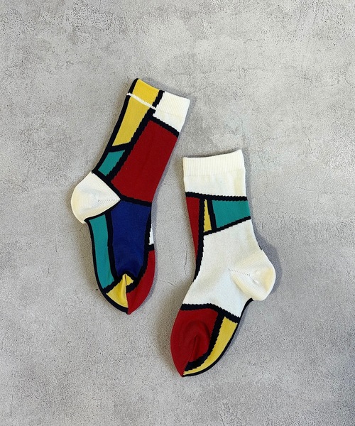 MARKEY'S（マーキーズ）の「クルーソックス/パレット（19～22cm）（ソックス/靴下・キッズ・オフホワイト/ピンク・M/L）」の2枚目の写真