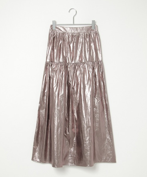 notch.（ノッチ）の「メタリックギャザースカート（スカート・レディース・シルバー・M）」の6枚目の写真