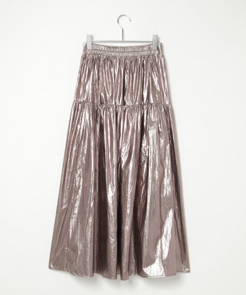 notch.（ノッチ）の「メタリックギャザースカート（スカート・レディース・シルバー・M）」の7枚目の写真