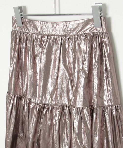 notch.（ノッチ）の「メタリックギャザースカート（スカート・レディース・シルバー・M）」の9枚目の写真
