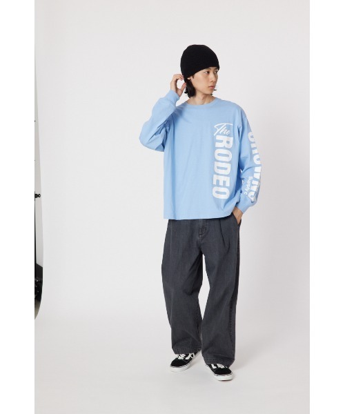 RODEO CROWNS WIDE BOWL(ロデオクラウンズワイドボウル)の「アームロゴロングスリーブTシャツ(Tシャツ/カットソー・メンズ・カーキ/ブラック/オフホワイト/ライトブルー・LARGE/MEDIUM)」の16枚目の写真