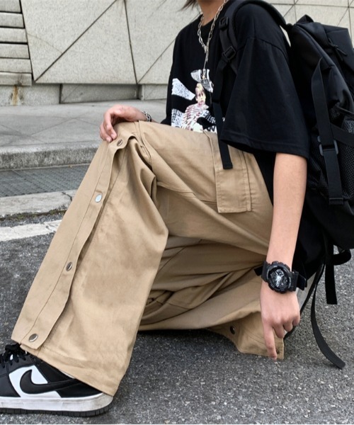 【流行デザイン】HERMES カーゴインスピレーションパンツ マークゴンザレス スーパーワイドデニムカーゴパンツ 【(What it