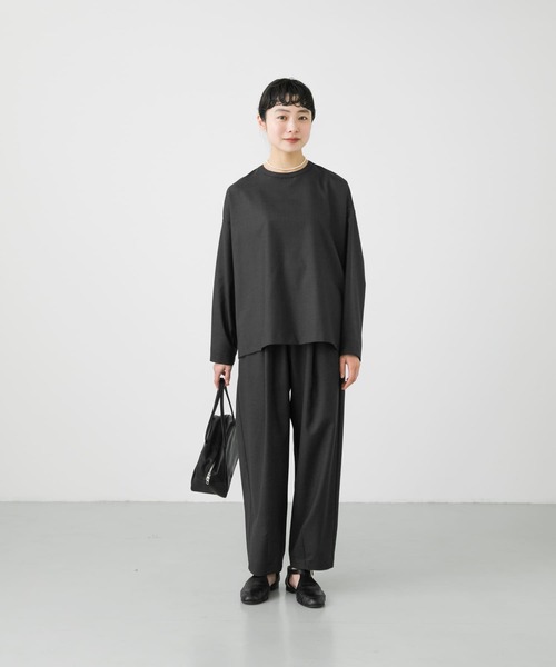 かぐれ（カグレ）の「クルーネックワイドプルオーバーブラウス（シャツ/ブラウス・レディース・チャコールグレー/ブラック・FREE）」の19枚目の写真