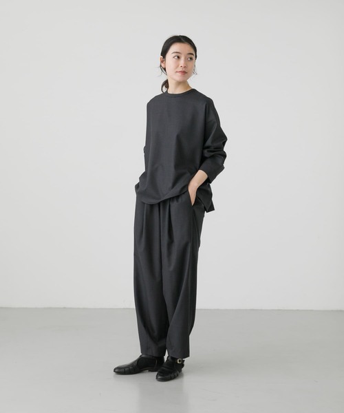 かぐれ（カグレ）の「クルーネックワイドプルオーバーブラウス（シャツ/ブラウス・レディース・チャコールグレー/ブラック・FREE）」の20枚目の写真