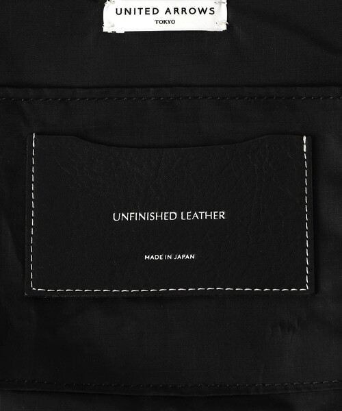 UNITED ARROWS（ユナイテッドアローズ）の「UNFINISHED LEATHER/巾着バッグ（ショルダーバッグ・メンズ・ブラック・FREE）」の9枚目の写真