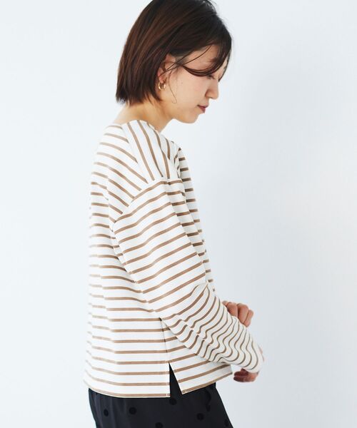 le.coeur blanc(ルクールブラン)の「ボタン付きボーダープルオーバー(Tシャツ/カットソー・レディース・ホワイト系その他/ベージュ系その他2・38)」の14枚目の写真