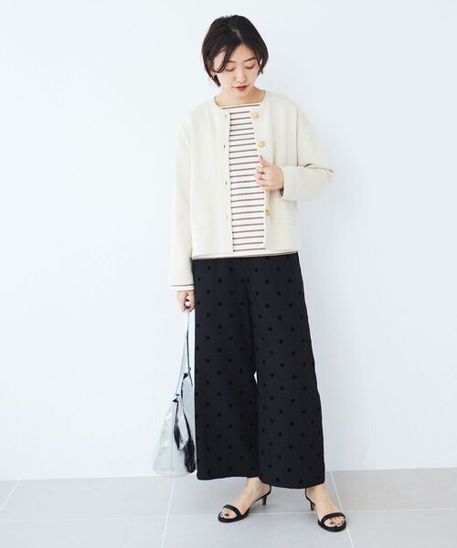 le.coeur blanc(ルクールブラン)の「ボタン付きボーダープルオーバー(Tシャツ/カットソー・レディース・ホワイト系その他/ベージュ系その他2・38)」の9枚目の写真