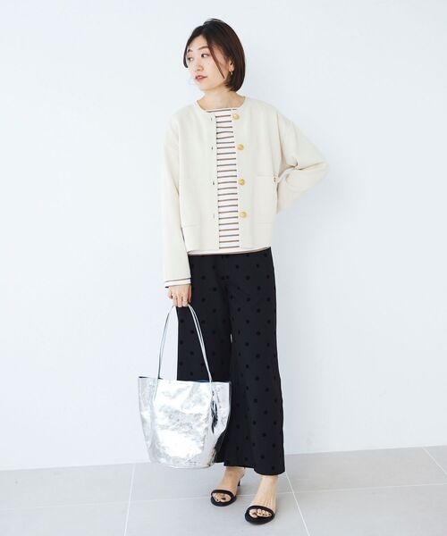 le.coeur blanc(ルクールブラン)の「ボタン付きボーダープルオーバー(Tシャツ/カットソー・レディース・ホワイト系その他/ベージュ系その他2・38)」の18枚目の写真