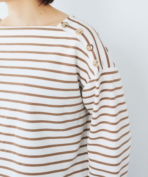 le.coeur blanc(ルクールブラン)の「ボタン付きボーダープルオーバー(Tシャツ/カットソー・レディース・ホワイト系その他/ベージュ系その他2・38)」の13枚目の写真