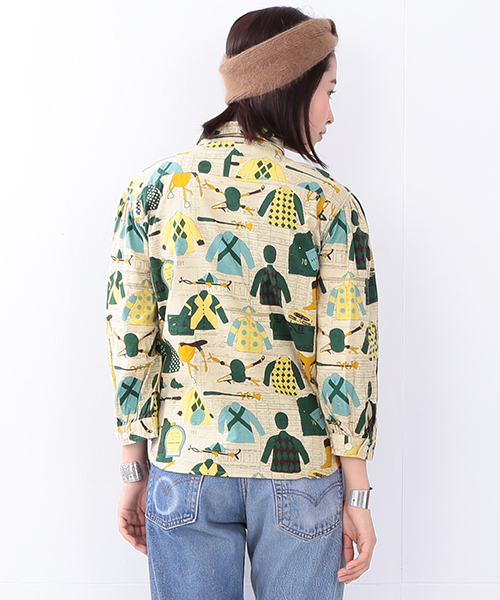 BEAMS BOY(ビームスボーイ)の「BEAMS BOY / ジョッキー プリント バルーンスリーブ(シャツ/ブラウス・レディース・グリーン・ONE SIZE)」の14枚目の写真