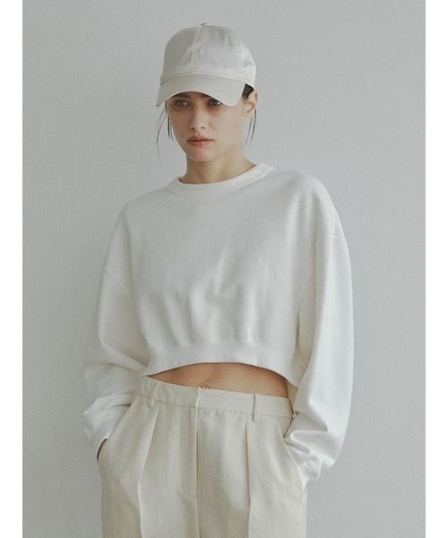 styling/（スタイリング）の「ショートカットプルオーバー（パーカー・レディース・ピンク/ホワイト/ブルー/ブラック・FREE）」の2枚目の写真