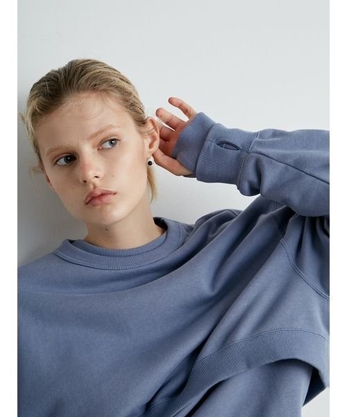styling/（スタイリング）の「ショートカットプルオーバー（パーカー・レディース・ピンク/ホワイト/ブルー/ブラック・FREE）」の3枚目の写真
