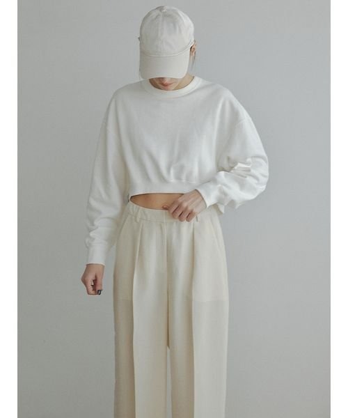 styling/（スタイリング）の「ショートカットプルオーバー（パーカー・レディース・ピンク/ホワイト/ブルー/ブラック・FREE）」の6枚目の写真