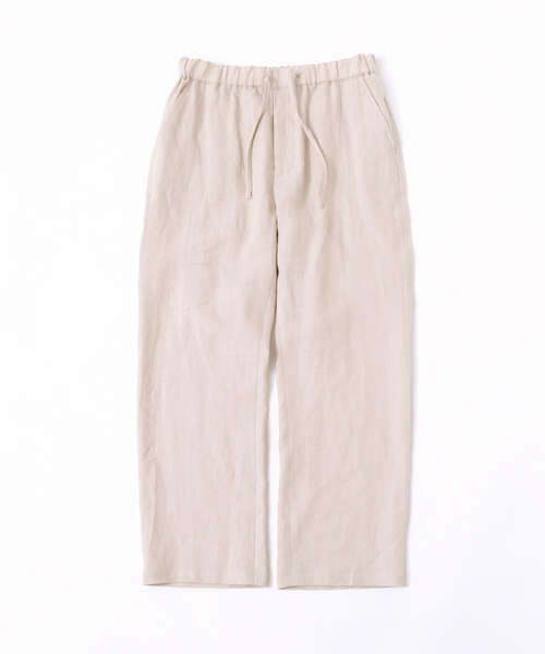 417 EDIFICE（フォーワンセブンエディフィス）の「NORMANDY LINEN / ノルマンディリネン PANTS（スラックス・メンズ・ブラック/ベージュ/イエロー/その他2・SMALL/MEDIUM/LARGE）」の2枚目の写真