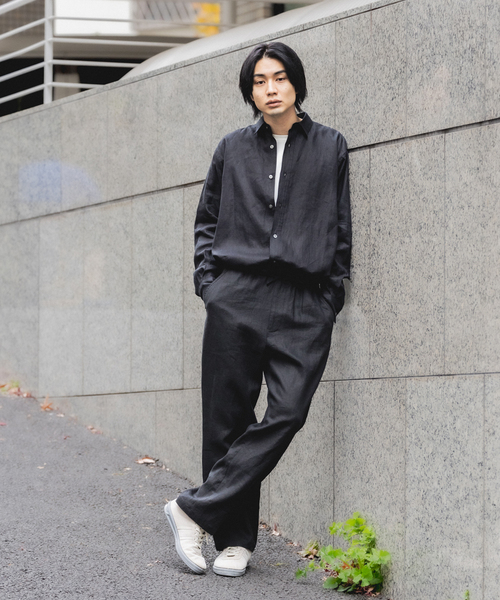 417 EDIFICE（フォーワンセブンエディフィス）の「NORMANDY LINEN / ノルマンディリネン PANTS（スラックス・メンズ・ブラック/ベージュ/イエロー/その他2・SMALL/MEDIUM/LARGE）」の6枚目の写真