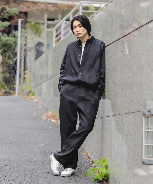 417 EDIFICE（フォーワンセブンエディフィス）の「NORMANDY LINEN / ノルマンディリネン PANTS（スラックス・メンズ・ブラック/ベージュ/イエロー/その他2・SMALL/MEDIUM/LARGE）」の9枚目の写真