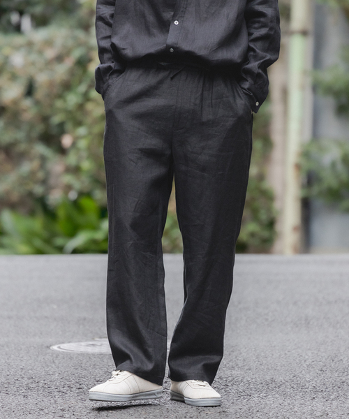 417 EDIFICE（フォーワンセブンエディフィス）の「NORMANDY LINEN / ノルマンディリネン PANTS（スラックス・メンズ・ブラック/ベージュ/イエロー/その他2・SMALL/MEDIUM/LARGE）」の5枚目の写真