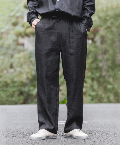 417 EDIFICE（フォーワンセブンエディフィス）の「NORMANDY LINEN / ノルマンディリネン PANTS（スラックス・メンズ・ブラック/ベージュ/イエロー/その他2・SMALL/MEDIUM/LARGE）」の7枚目の写真