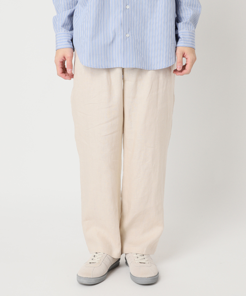 417 EDIFICE（フォーワンセブンエディフィス）の「NORMANDY LINEN / ノルマンディリネン PANTS（スラックス・メンズ・ブラック/ベージュ/イエロー/その他2・SMALL/MEDIUM/LARGE）」の19枚目の写真