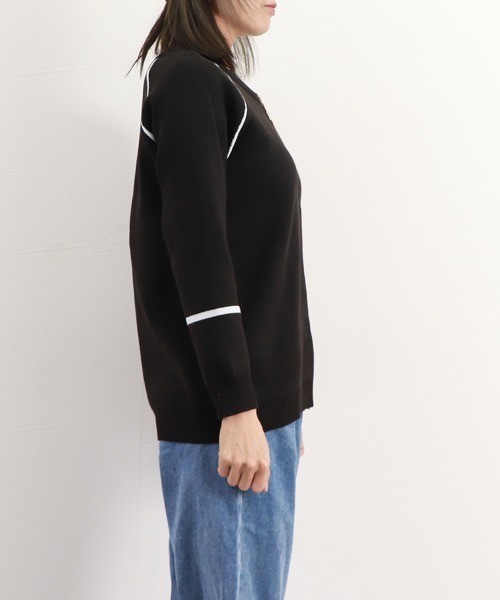 Miniministore(ミニミニストア)の「ジップアップニットジャケット レディース(カーディガン/ボレロ・レディース・ブラック/ベージュ/ブラウン/レッド・FREE)」の18枚目の写真