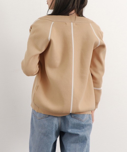 Miniministore(ミニミニストア)の「ジップアップニットジャケット レディース(カーディガン/ボレロ・レディース・ブラック/ベージュ/ブラウン/レッド・FREE)」の16枚目の写真