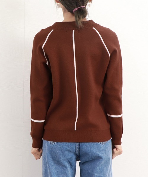 Miniministore(ミニミニストア)の「ジップアップニットジャケット レディース(カーディガン/ボレロ・レディース・ブラック/ベージュ/ブラウン/レッド・FREE)」の10枚目の写真