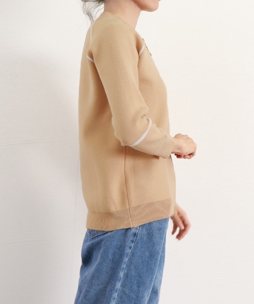 Miniministore(ミニミニストア)の「ジップアップニットジャケット レディース(カーディガン/ボレロ・レディース・ブラック/ベージュ/ブラウン/レッド・FREE)」の9枚目の写真