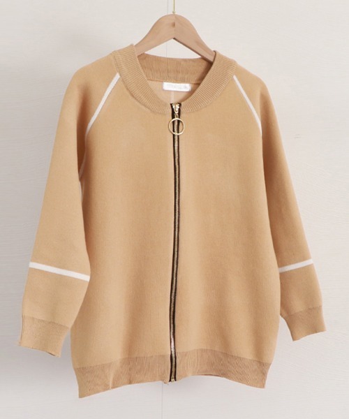 Miniministore(ミニミニストア)の「ジップアップニットジャケット レディース(カーディガン/ボレロ・レディース・ブラック/ベージュ/ブラウン/レッド・FREE)」の21枚目の写真