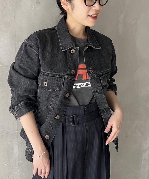 Johnbull（ジョンブル）の「【JOHNBULL/ジョンブル】ブラックデニムジャケット（デニムジャケット・レディース・スミクロ・FREE）」の15枚目の写真