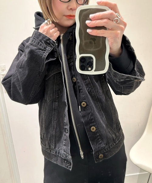 Johnbull（ジョンブル）の「【JOHNBULL/ジョンブル】ブラックデニムジャケット（デニムジャケット・レディース・スミクロ・FREE）」の18枚目の写真