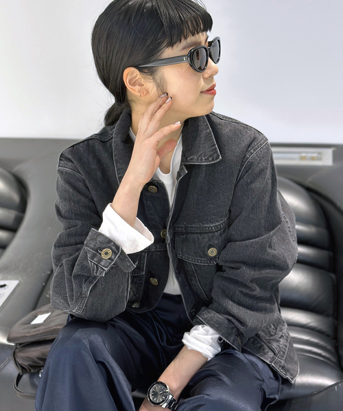 Johnbull（ジョンブル）の「【JOHNBULL/ジョンブル】ブラックデニムジャケット（デニムジャケット・レディース・スミクロ・FREE）」の19枚目の写真