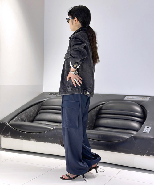 Johnbull（ジョンブル）の「【JOHNBULL/ジョンブル】ブラックデニムジャケット（デニムジャケット・レディース・スミクロ・FREE）」の21枚目の写真