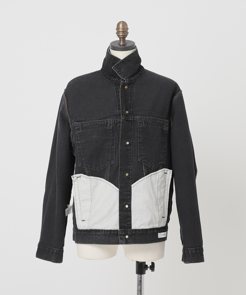 Johnbull（ジョンブル）の「【JOHNBULL/ジョンブル】ブラックデニムジャケット（デニムジャケット・レディース・スミクロ・FREE）」の2枚目の写真