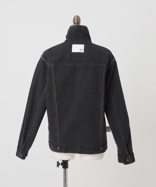 Johnbull（ジョンブル）の「【JOHNBULL/ジョンブル】ブラックデニムジャケット（デニムジャケット・レディース・スミクロ・FREE）」の3枚目の写真