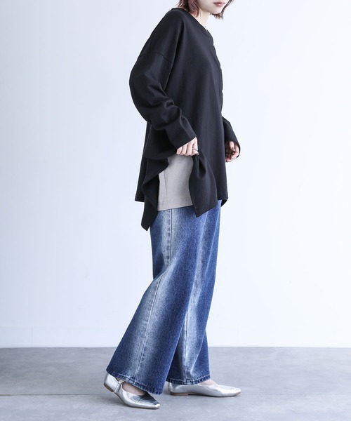 kOhAKU（コハク）の「『ドレープデザインカットソー』（Tシャツ/カットソー・レディース・グリーン/ブラック・FREE）」の5枚目の写真