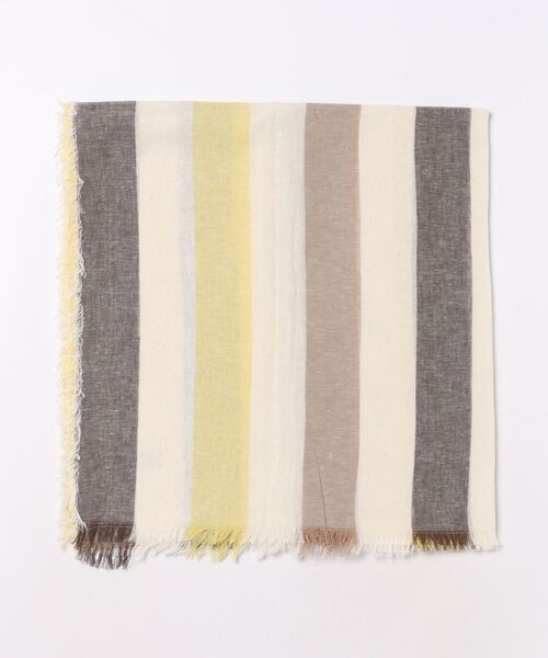 UNION STATION（ユニオンステーション）の「ストライプ大判ストール（ストール/ショール・メンズ・ネイビー/ブラウン・FREE）」の2枚目の写真