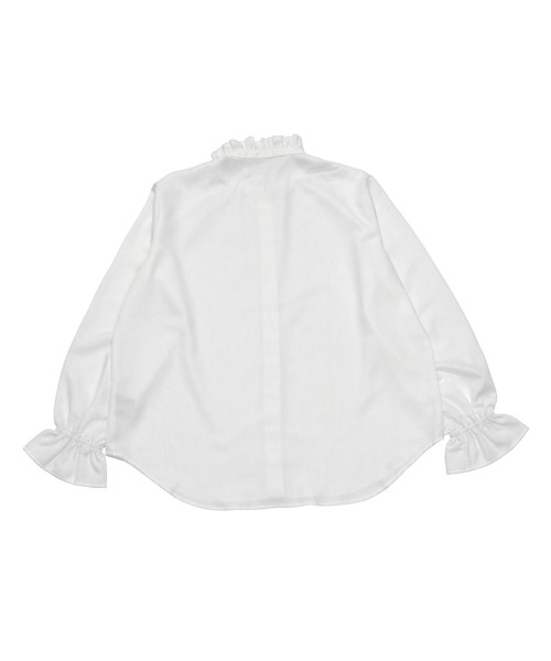 Pitta Re:)(ピッタリ)の「キャンディースリーブ長袖ブラウス カジュアルシャツ(シャツ/ブラウス・レディース・ホワイト・LL/L/M)」の2枚目の写真