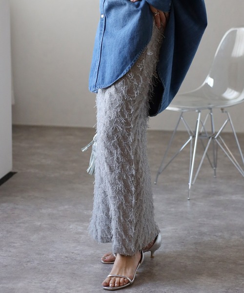フリンジ編みスカート（スカート）｜Bonjour Sagan（ボンジュールサガン）