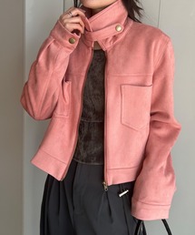 スエードスタンドネックブルゾン