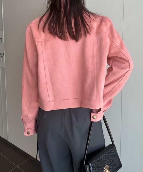solleim(ソルレム)の「スエードスタンドネックブルゾン(ブルゾン・レディース・ブラック/ベージュ/ピンク・M)」の18枚目の写真