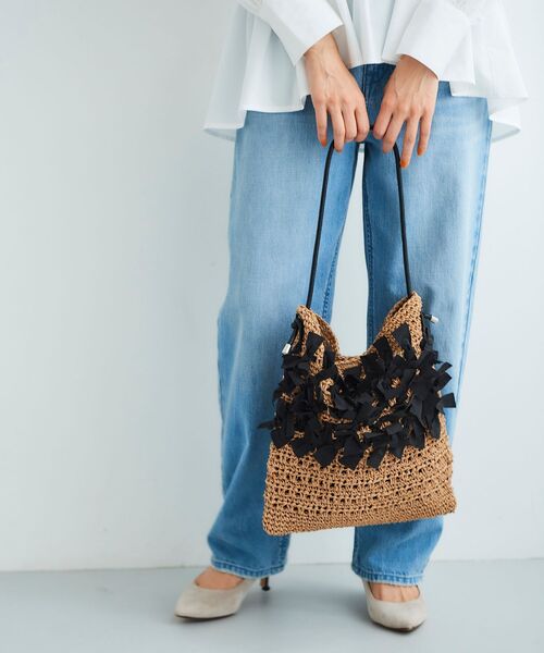 le.coeur blanc（ルクールブラン）の「ペーパーリボンショルダー（ショルダーバッグ・レディース・グレー/ブラック・FREE）」の21枚目の写真